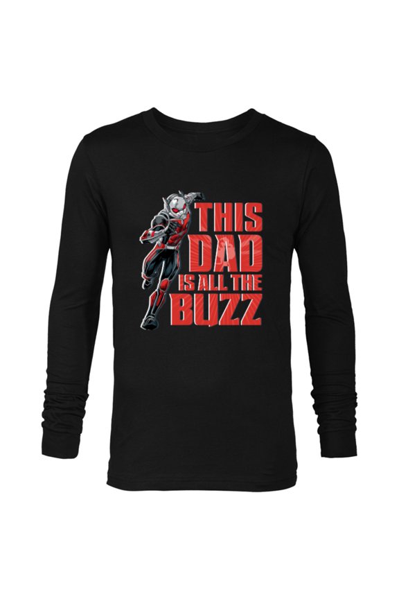 Ant-Man Super Hero This Dad is All The Buzz - Long Sleeve T-Shirt for Men - Customized-Black