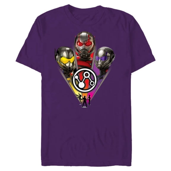 Marvel Ant-Man and the Wasp: Quantumania 3 Heroes Icon - Short Sleeve Blended T-Shirt for Adults - Customized-Purple