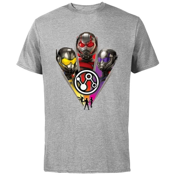 Marvel Ant-Man and the Wasp: Quantumania 3 Heroes Icon - Short Sleeve Cotton T-Shirt for Adults - Customized-Athletic Heather