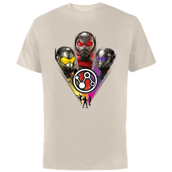Marvel Ant-Man and the Wasp: Quantumania 3 Heroes Icon - Short Sleeve Cotton T-Shirt for Adults - Customized-Natural