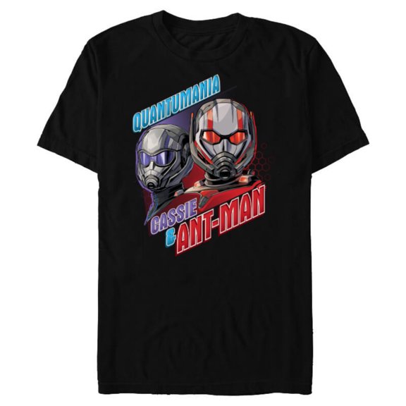 Marvel Ant-Man and the Wasp: Quantumania Cassie & Ant-Man - Short Sleeve Blended T-Shirt for Adults - Customized-Black