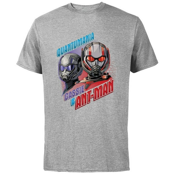 Marvel Ant-Man and the Wasp: Quantumania Cassie & Ant-Man - Short Sleeve Cotton T-Shirt for Adults - Customized-Athletic Heather
