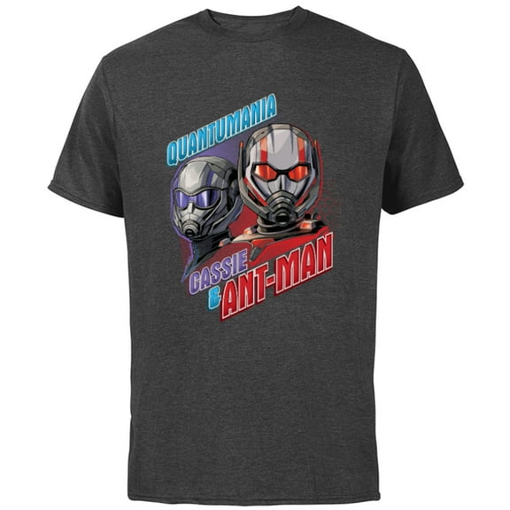 Marvel Ant-Man and the Wasp: Quantumania Cassie & Ant-Man - Short Sleeve Cotton T-Shirt for Adults - Customized-Charcoal