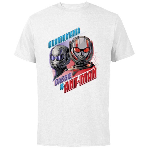 Marvel Ant-Man and the Wasp: Quantumania Cassie & Ant-Man - Short Sleeve Cotton T-Shirt for Adults - Customized-White