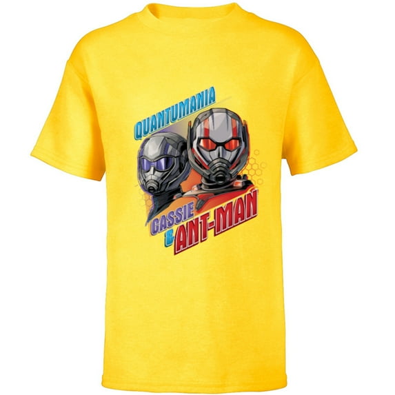 Marvel Ant-Man and the Wasp: Quantumania Cassie & Ant-Man - Short Sleeve T-Shirt for Kids - Customized-Yellow