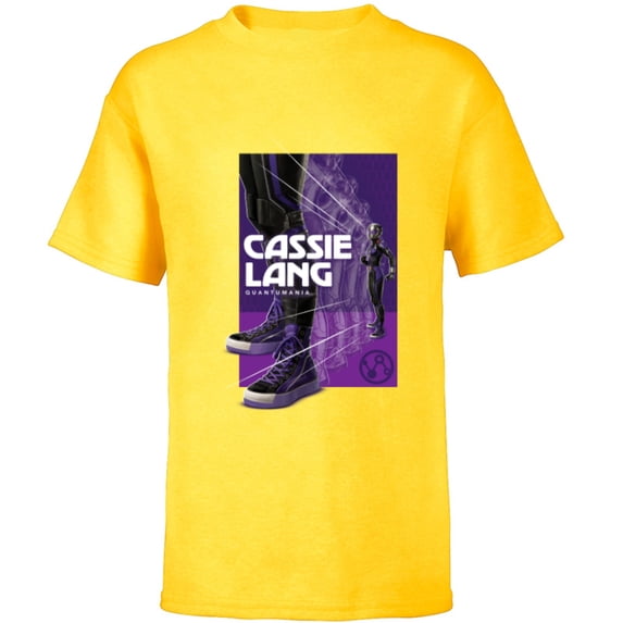 Marvel Ant-Man and the Wasp: Quantumania Cassie Lang Shift - Short Sleeve T-Shirt for Kids - Customized-Yellow