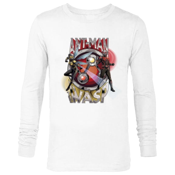 Marvel Ant-Man and the Wasp: Quantumania Hero Names & Icon - Long Sleeve T-Shirt for Men - Customized-White