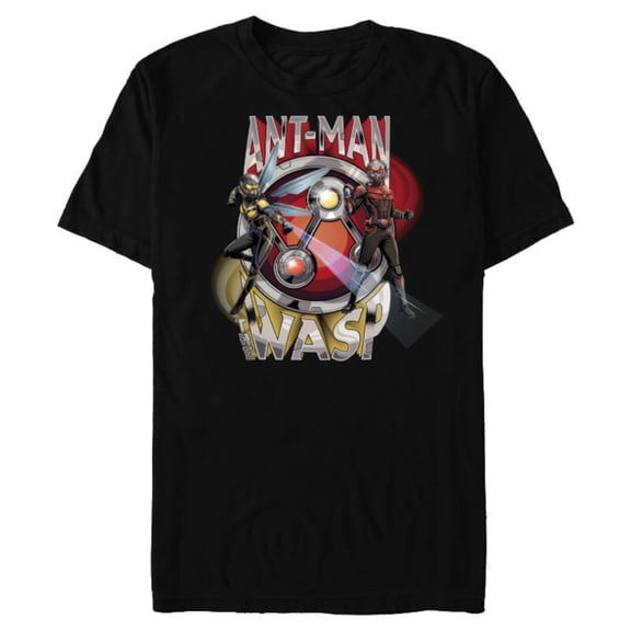 Marvel Ant-Man and the Wasp: Quantumania Hero Names & Icon - Short Sleeve Blended T-Shirt for Adults - Customized-Black