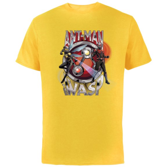 Marvel Ant-Man and the Wasp: Quantumania Hero Names & Icon - Short Sleeve Cotton T-Shirt for Adults - Customized-Yellow