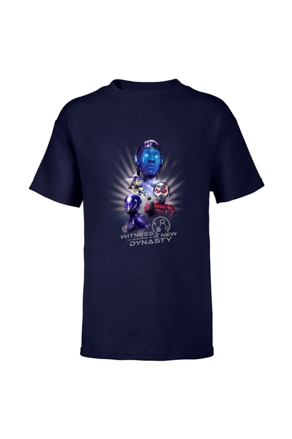 Ant-Man and the Wasp: Quantumania Kang A New Dynasty - Short Sleeve T-Shirt for Kids - Customized-Navy