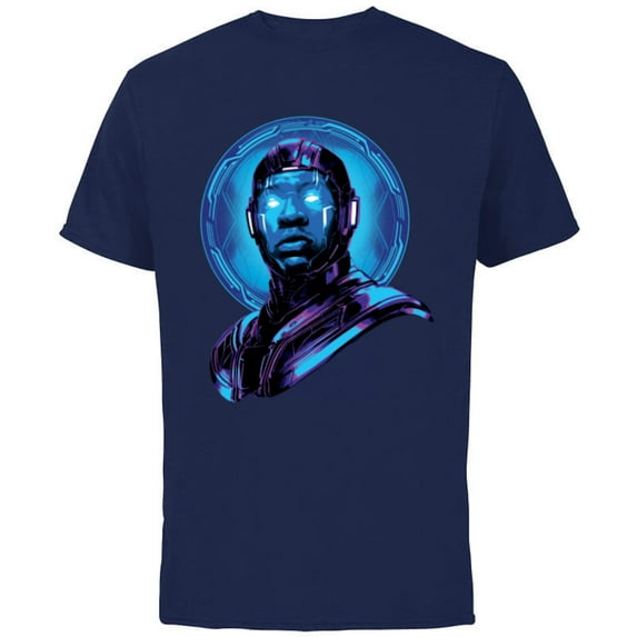 Marvel Ant-Man and the Wasp: Quantumania Kang Conquers All - Short Sleeve Cotton T-Shirt for Adults - Customized-Navy