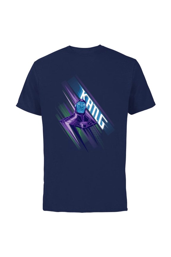 Ant-Man and the Wasp: Quantumania Kang Quantum Streak - Short Sleeve Cotton T-Shirt for Adults - Customized-Navy