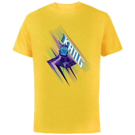 Marvel Ant-Man and the Wasp: Quantumania Kang Quantum Streak - Short Sleeve Cotton T-Shirt for Adults - Customized-Yellow