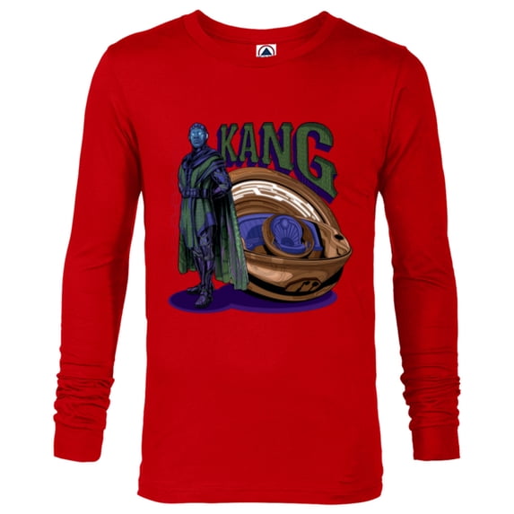 Marvel Ant-Man and the Wasp: Quantumania Kang with Time Ship - Long Sleeve T-Shirt for Men - Customized-New Red