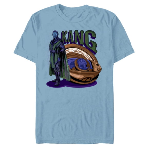 Marvel Ant-Man and the Wasp: Quantumania Kang with Time Ship - Short Sleeve Blended T-Shirt for Adults - Customized-Ocean Blue