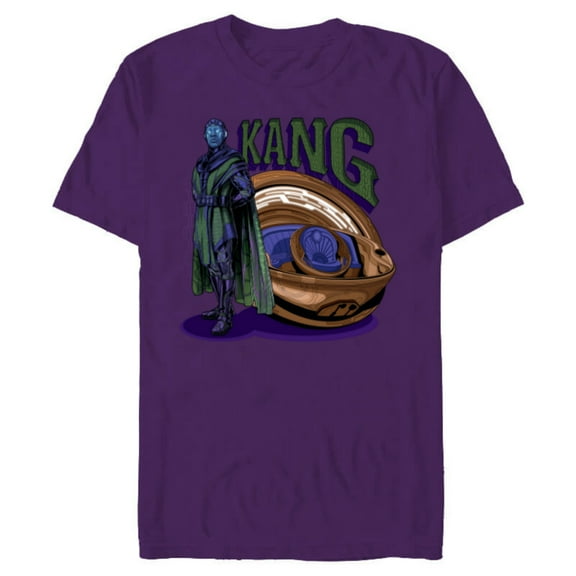 Marvel Ant-Man and the Wasp: Quantumania Kang with Time Ship - Short Sleeve Blended T-Shirt for Adults - Customized-Purple