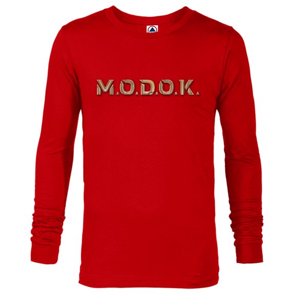 Marvel Ant-Man and the Wasp: Quantumania MODOK Name Logo - Long Sleeve T-Shirt for Men - Customized-New Red