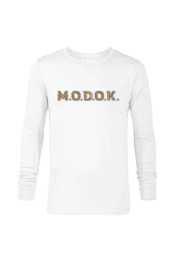 Ant-Man and the Wasp: Quantumania MODOK Name Logo - Long Sleeve T-Shirt for Men - Customized-White