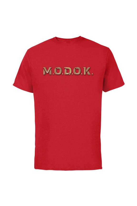 Ant-Man and the Wasp: Quantumania MODOK Name Logo - Short Sleeve Cotton T-Shirt for Adults - Customized-Red