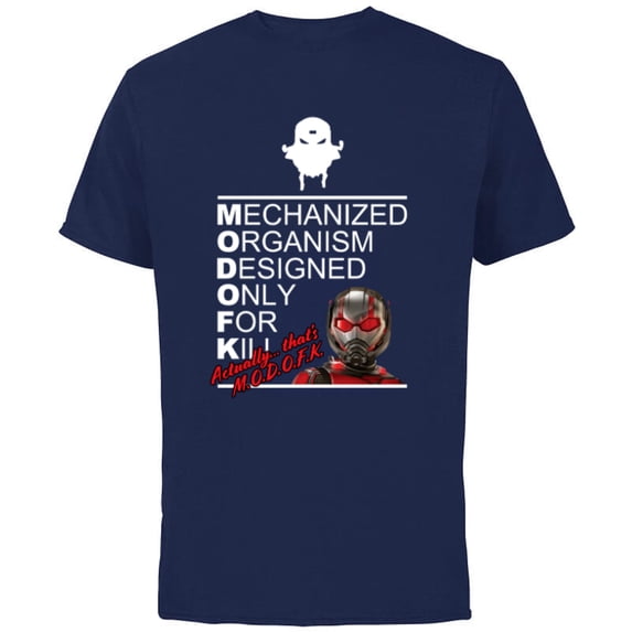 Marvel Ant-Man and the Wasp: Quantumania MODOK or MODOFK? - Short Sleeve Cotton T-Shirt for Adults - Customized-Navy