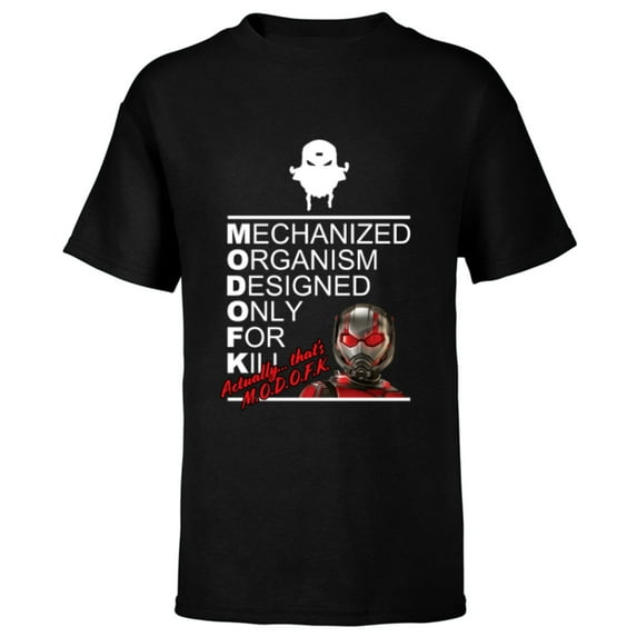 Marvel Ant-Man and the Wasp: Quantumania MODOK or MODOFK? - Short Sleeve T-Shirt for Kids - Customized-Black