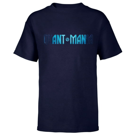 Marvel Ant-Man and the Wasp: Quantumania Movie Logo Reveal - Short Sleeve T-Shirt for Kids - Customized-Navy