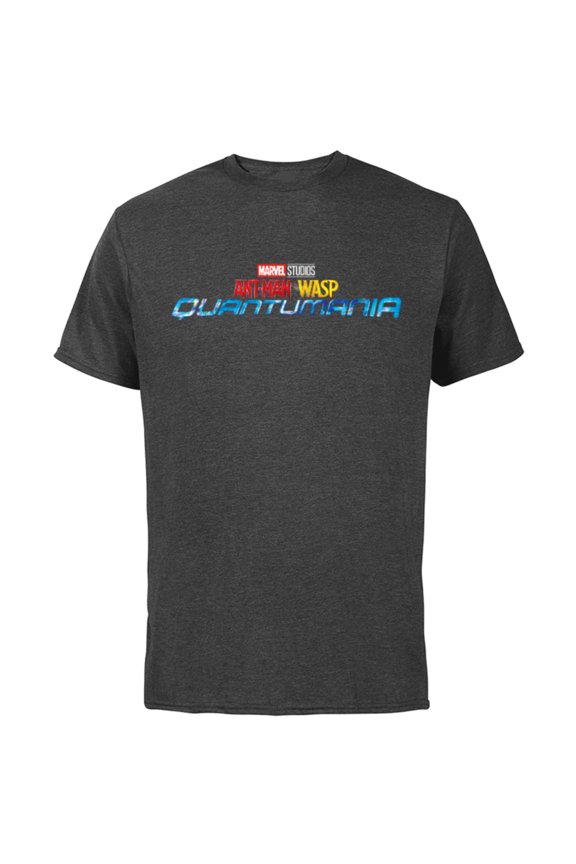 Ant-Man and the Wasp: Quantumania Movie Logo - Short Sleeve Cotton T-Shirt for Adults - Customized-Charcoal