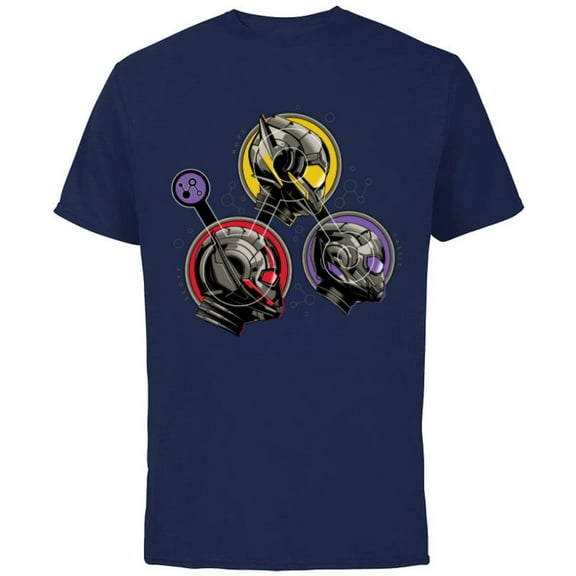 Marvel Ant-Man and the Wasp: Quantumania Scott Hope Cassie - Short Sleeve Cotton T-Shirt for Adults - Customized-Navy
