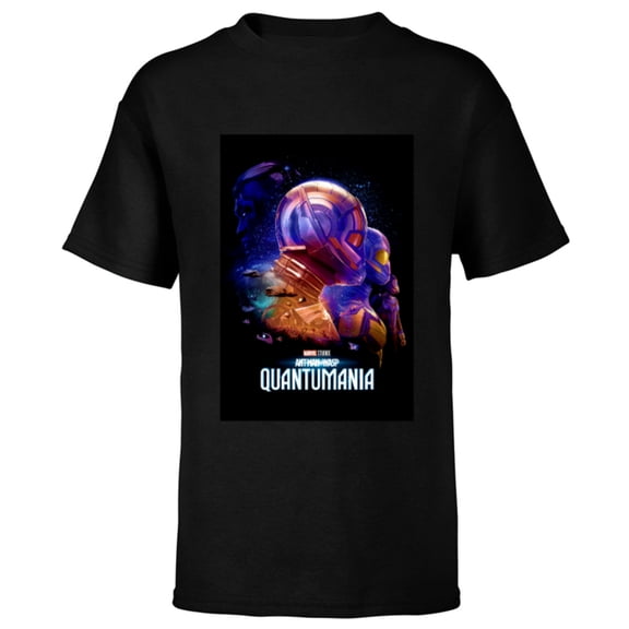 Marvel Ant-Man and the Wasp: Quantumania Trailer Poster - Short Sleeve T-Shirt for Kids - Customized-Black