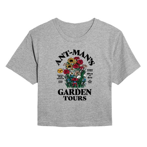 Marvel - Antman Garden Tours - Juniors Cropped Short Sleeve Graphic T-Shirt