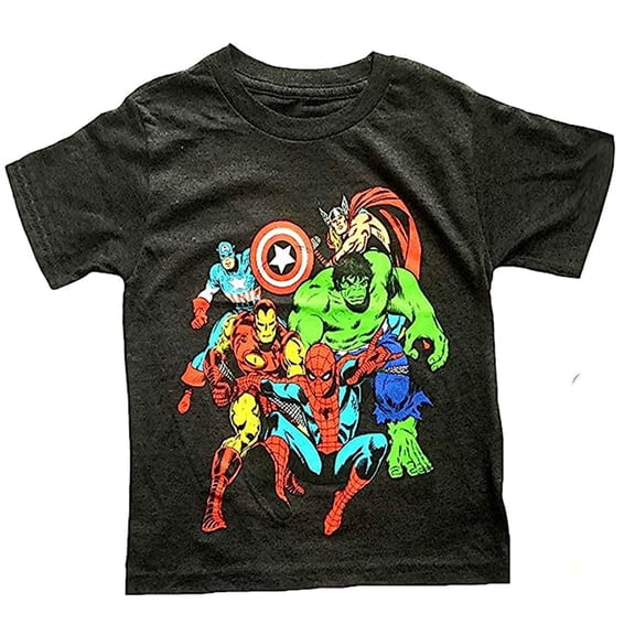 Marvel Avenger Big Boy's Group Shot T-Shirt Medium (8)