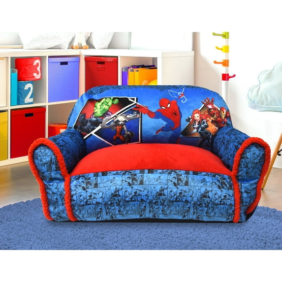 Marvel Avenger Cozy Bean Bag Sofa Chair, Red. Polyester