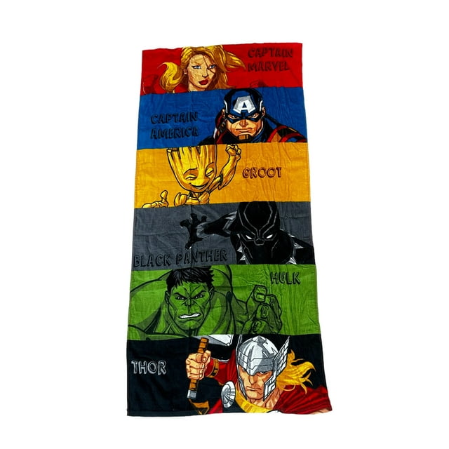 Marvel Avengers 100 Cotton 28"x58" Kids Beach Bath Towel