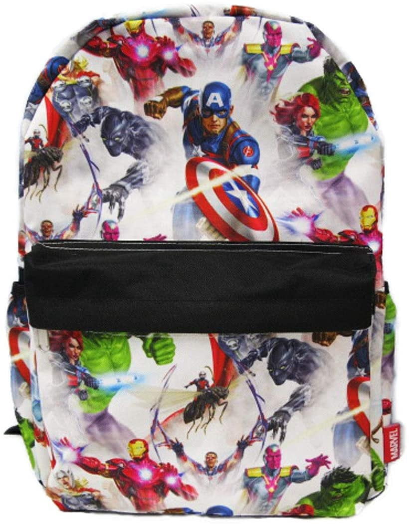Marvel Avengers 16 inch All Over Print Deluxe Backpack With Laptop ...