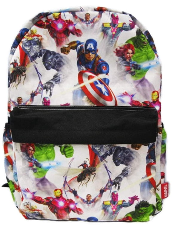 Marvel Avengers 16 inch All Over Print Deluxe Backpack With Laptop Compartment