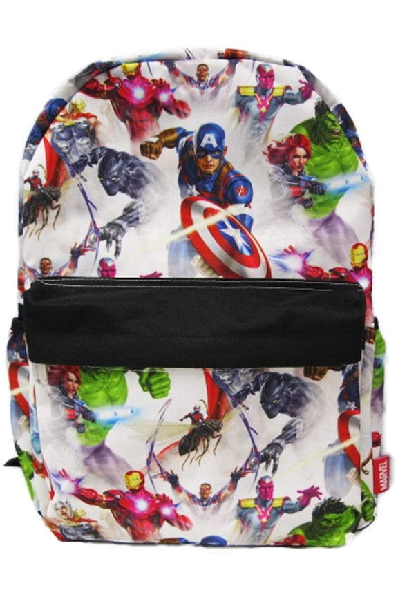 Marvel Avengers 16 inch All Over Print Deluxe Backpack With Laptop Compartment