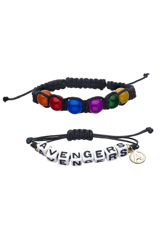 Avengers 2 Piece Beaded Cord Bracelets