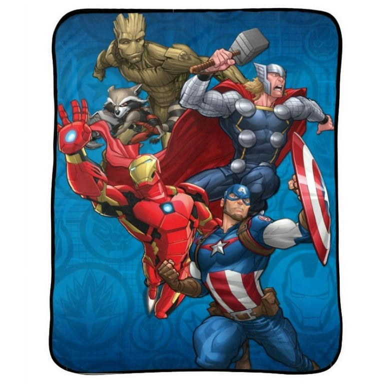 Marvel Avengers 46 x60 Throw Blanket Blue Walmart