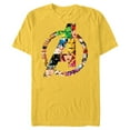thumbnail image 1 of Marvel Avengers 60th Anniversary A-Logo Symbol Circle Faces- Short Sleeve Blended T-Shirt for Adults - Customized-Yellow, 1 of 5