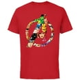 thumbnail image 1 of Marvel Avengers 60th Anniversary A-Logo Symbol Circle Faces- Short Sleeve Cotton T-Shirt for Adults - Customized-Red, 1 of 5