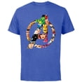 thumbnail image 1 of Marvel Avengers 60th Anniversary A-Logo Symbol Circle Faces- Short Sleeve Cotton T-Shirt for Adults - Customized-Royal Heather, 1 of 5