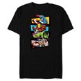 thumbnail image 1 of Marvel Avengers 60th Anniversary Four Heroes Retro Classic- Short Sleeve Blended T-Shirt for Adults - Customized-Black, 1 of 5