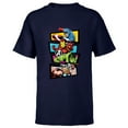 thumbnail image 1 of Marvel Avengers 60th Anniversary Four Heroes Retro Classic- Short Sleeve T-Shirt for Kids - Customized-Navy, 1 of 5