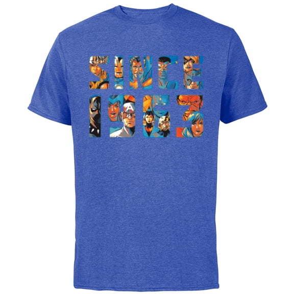 Marvel Avengers 60th Anniversary Since 1963 Retro Classic- Short Sleeve Cotton T-Shirt for Adults - Customized-Royal Heather
