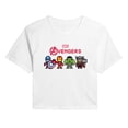 thumbnail image 1 of Marvel - Avengers 8 Bit - Juniors Cropped Short Sleeve Graphic T-Shirt, 1 of 4