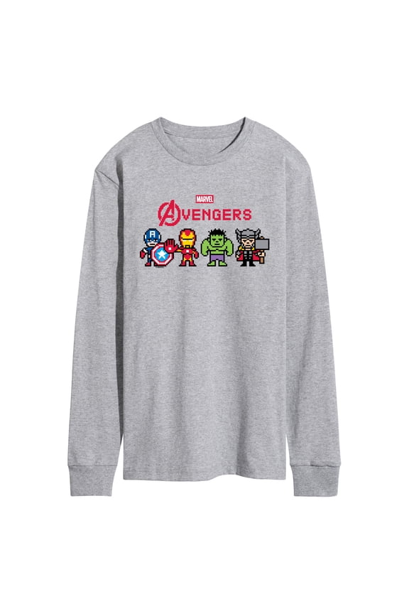 - Avengers 8 Bit - Men's Long Sleeve Graphic T-Shirt