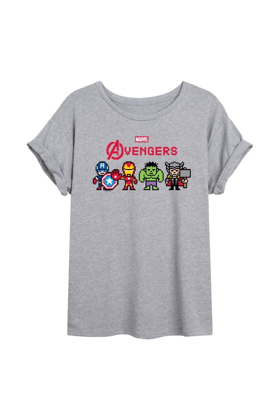- Avengers 8 Bit - Women's Oversized Graphic T-Shirt