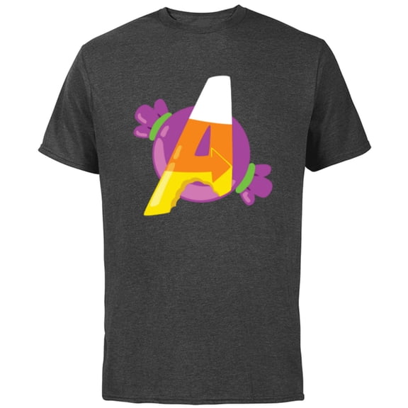 Marvel Avengers A Candy Corn Halloween - Short Sleeve Cotton T-Shirt for Adults - Customized-Charcoal Heather