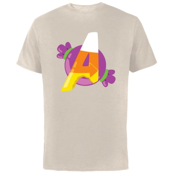 Marvel Avengers A Candy Corn Halloween - Short Sleeve Cotton T-Shirt for Adults - Customized-Natural