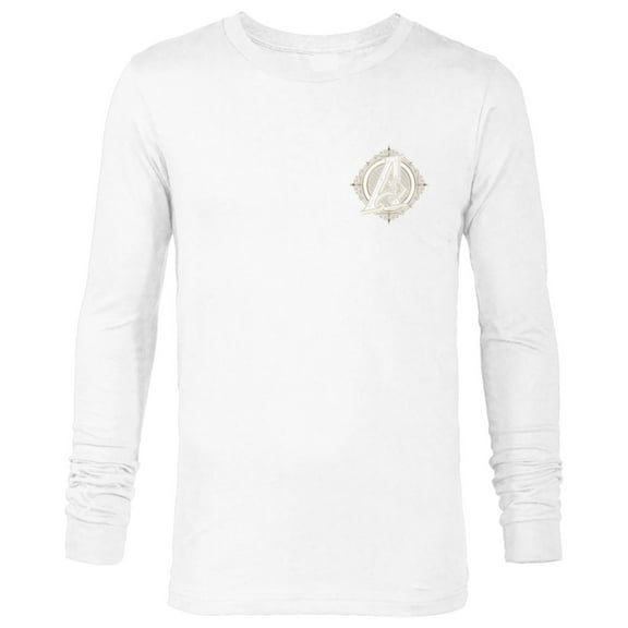 Marvel Avengers A-Logo Icon Bronze Super Fancy Steampunk - Long Sleeve T-Shirt for Men - Customized-White